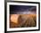 Round Straw Bales and Stormy Morning Sky, Near Bradworthy, Devon, Uk. September 2008-Ross Hoddinott-Framed Photographic Print