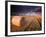 Round Straw Bales and Stormy Morning Sky, Near Bradworthy, Devon, Uk. September 2008-Ross Hoddinott-Framed Photographic Print