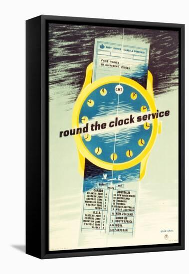 Round the Clock Service-Stan Krol-Framed Stretched Canvas