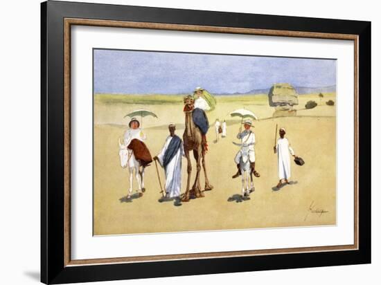 Round the Pyramids', 1908-Lance Thackeray-Framed Giclee Print