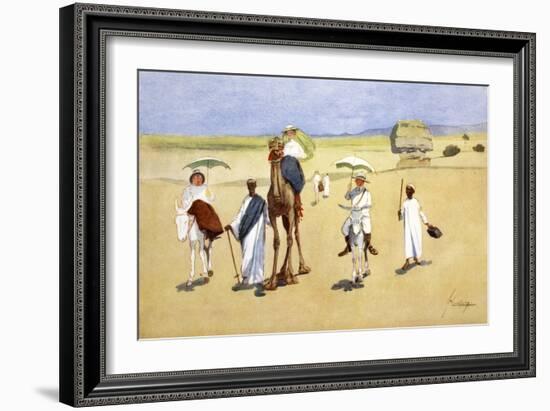 Round the Pyramids', 1908-Lance Thackeray-Framed Giclee Print