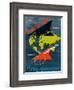 Round the World, Round the Clock - via Pan American World Airways-Loweree-Framed Art Print