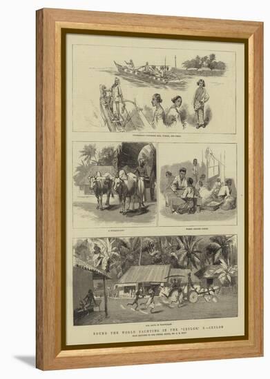 Round the World Yachting in the Ceylon, X, Ceylon-Charles Edwin Fripp-Framed Premier Image Canvas