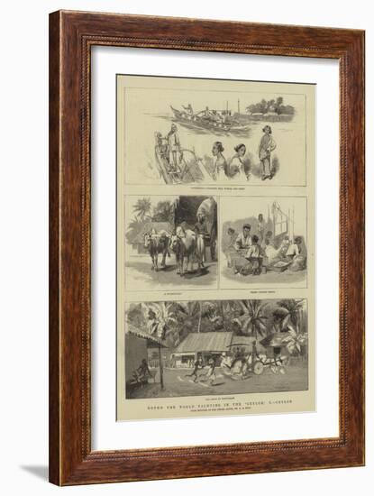 Round the World Yachting in the Ceylon, X, Ceylon-Charles Edwin Fripp-Framed Giclee Print