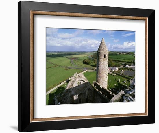 Round Tower at Rock of Cashel-Bo Zaunders-Framed Photographic Print