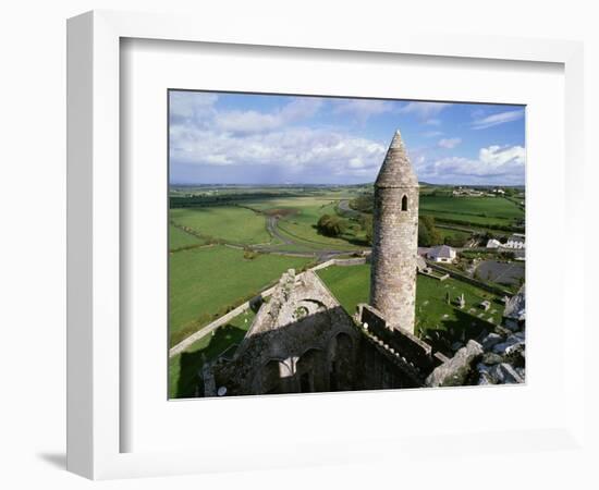 Round Tower at Rock of Cashel-Bo Zaunders-Framed Photographic Print
