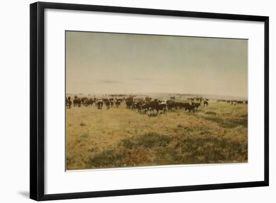 Round-Up At Work Cutting Big Dry Montana-Huffman-Framed Art Print