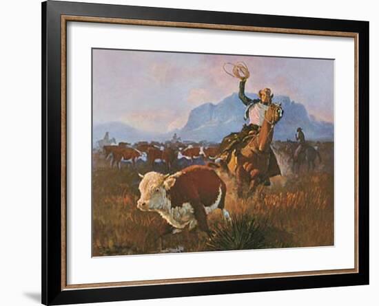 Round Up Time-George Phippen-Framed Art Print
