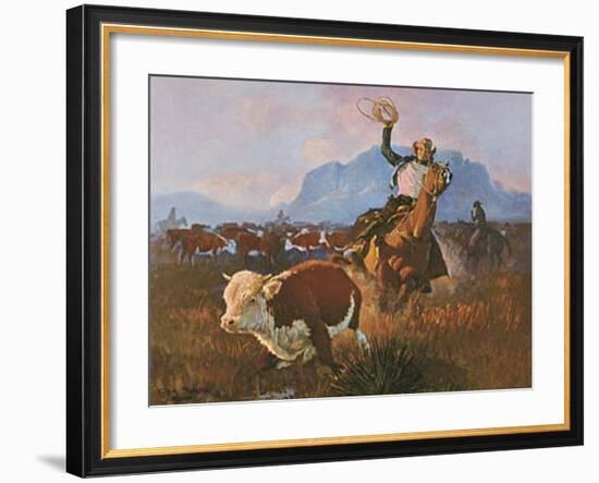 Round Up Time-George Phippen-Framed Art Print