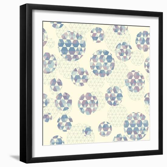 Round with Hexagon and Triangle-Little_cuckoo-Framed Art Print