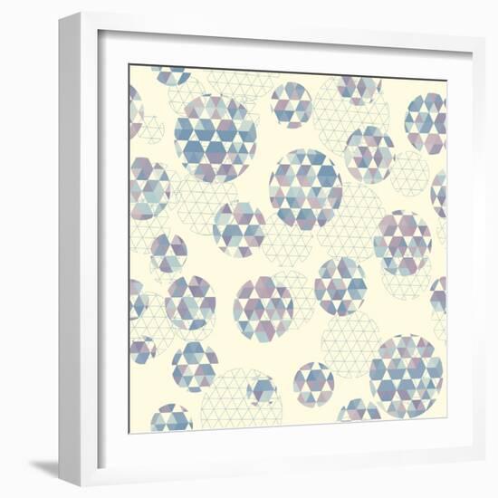 Round with Hexagon and Triangle-Little_cuckoo-Framed Art Print
