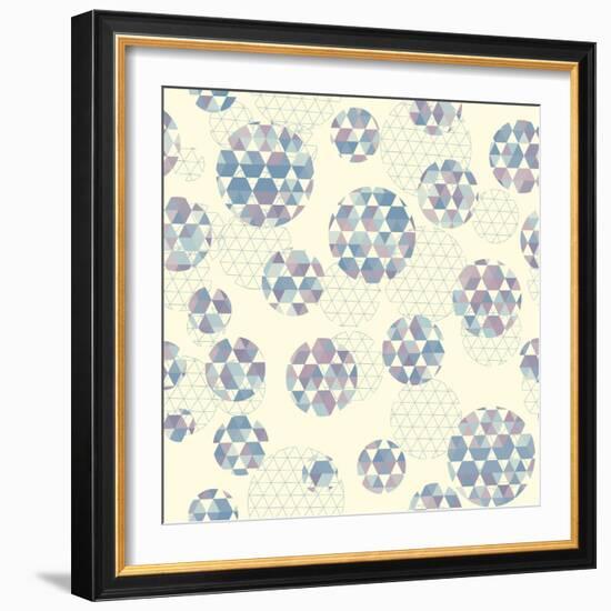 Round with Hexagon and Triangle-Little_cuckoo-Framed Art Print