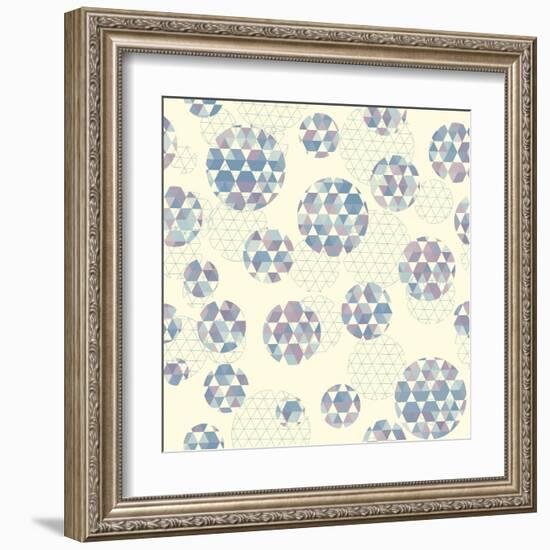 Round with Hexagon and Triangle-Little_cuckoo-Framed Art Print