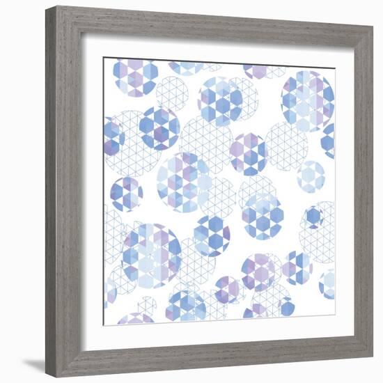 Round with Hexagon and Triangle-Little_cuckoo-Framed Art Print