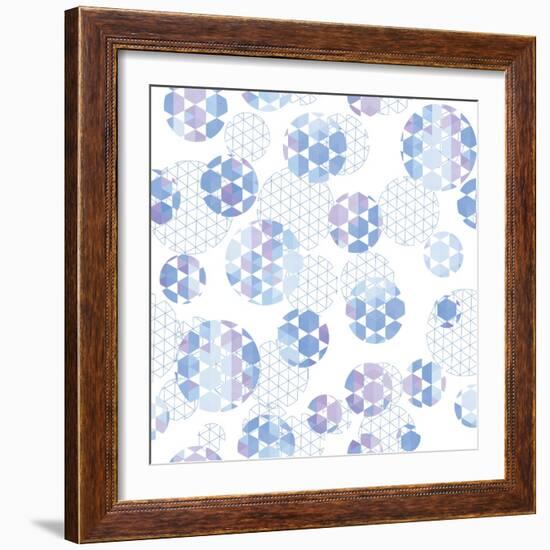 Round with Hexagon and Triangle-Little_cuckoo-Framed Art Print