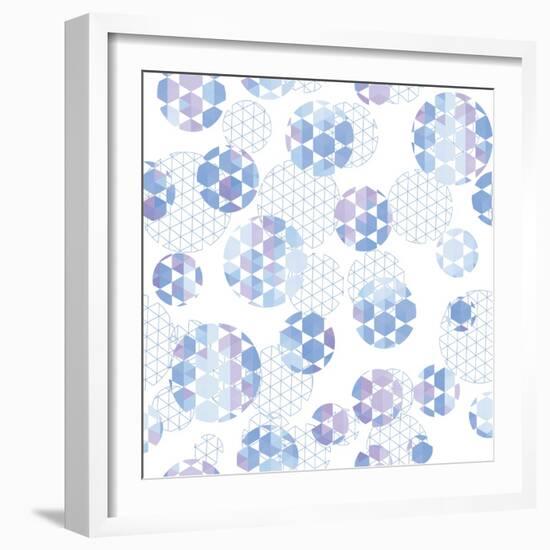 Round with Hexagon and Triangle-Little_cuckoo-Framed Art Print