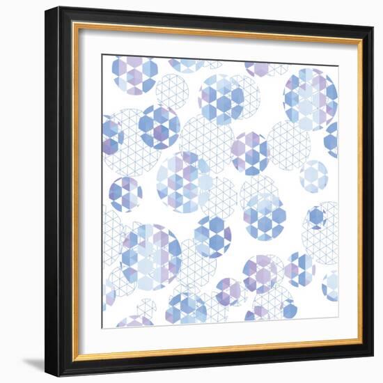 Round with Hexagon and Triangle-Little_cuckoo-Framed Art Print