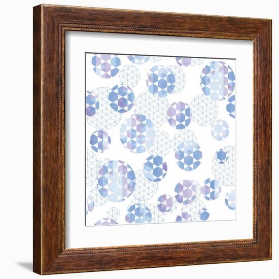 Round with Hexagon and Triangle-Little_cuckoo-Framed Art Print