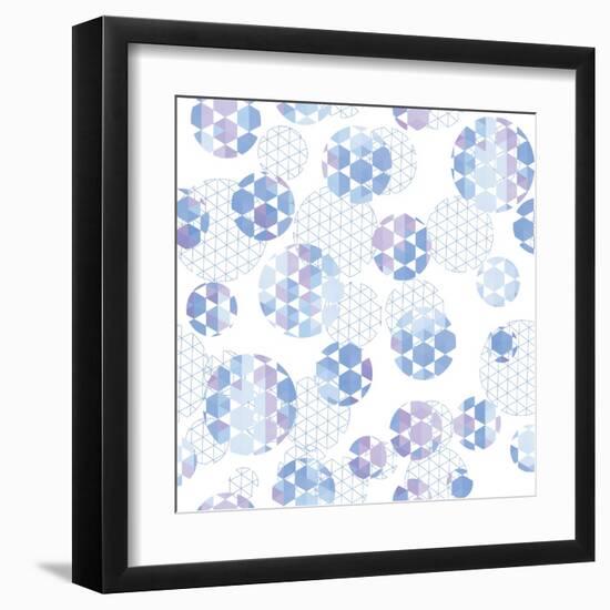 Round with Hexagon and Triangle-Little_cuckoo-Framed Art Print