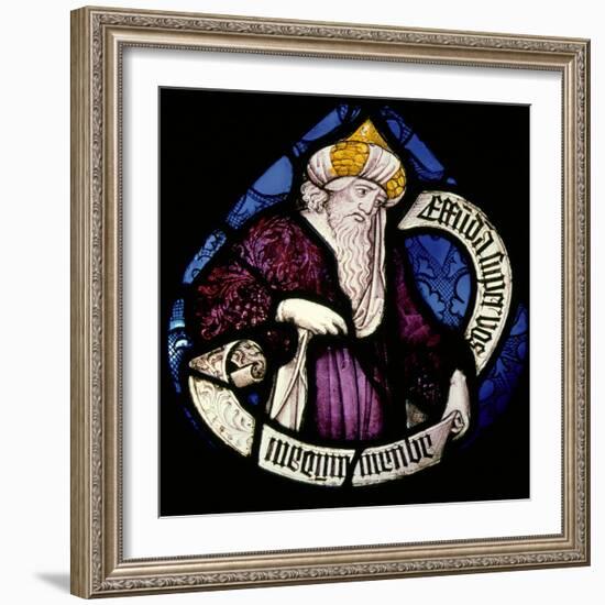 Roundel of the Prophet Ezekiel, 15th Century-null-Framed Giclee Print