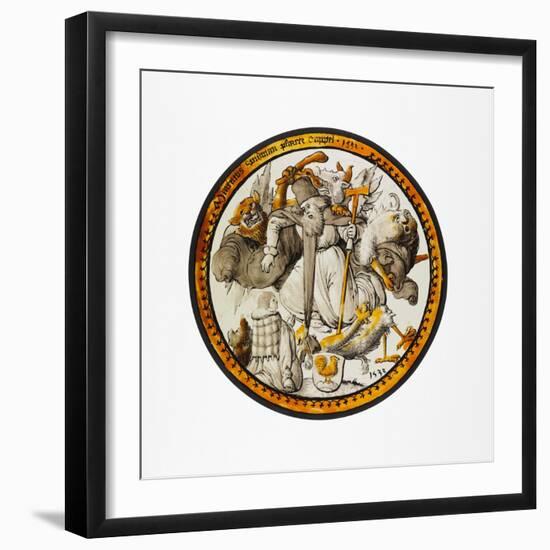 Roundel with the Temptation of Saint Anthony, 1532-German School-Framed Giclee Print