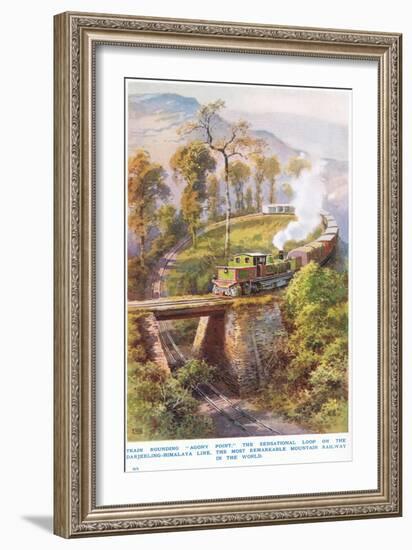 Rounding Agony Point Darjeeling-Himalaya Line-null-Framed Giclee Print