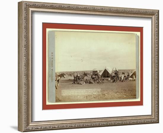 Roundup Scenes on Belle Fouche [Sic] in 1887-John C. H. Grabill-Framed Giclee Print