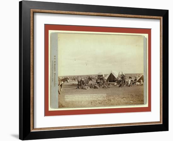 Roundup Scenes on Belle Fouche [Sic] in 1887-John C. H. Grabill-Framed Giclee Print