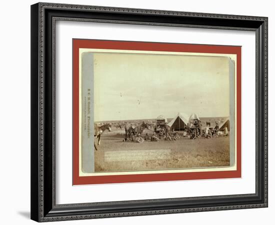 Roundup Scenes on Belle Fouche [Sic] in 1887-John C. H. Grabill-Framed Giclee Print