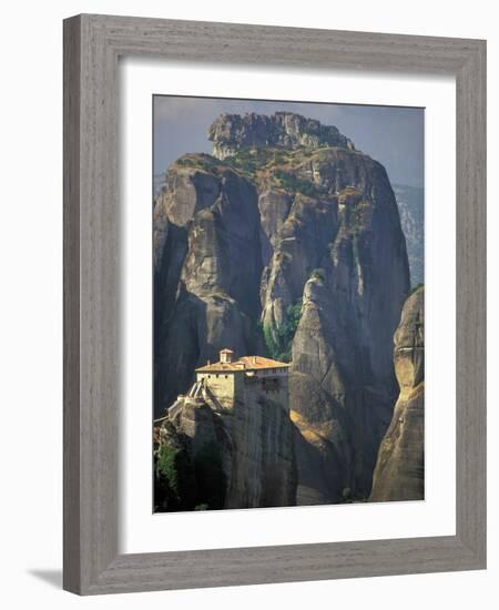 Roussanou Monastery, Meteora, Monasteries of Meteora, Thessaly, Greece-Walter Bibikow-Framed Photographic Print