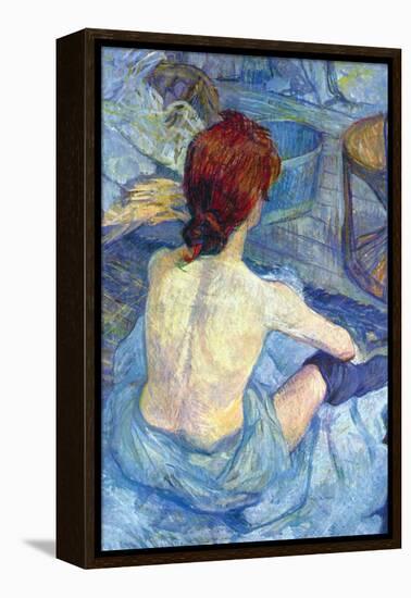 Rousse The Toilet-Henri de Toulouse-Lautrec-Framed Stretched Canvas