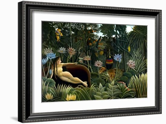 Rousseau: Dream, 1910-Henri Rousseau-Framed Premium Giclee Print