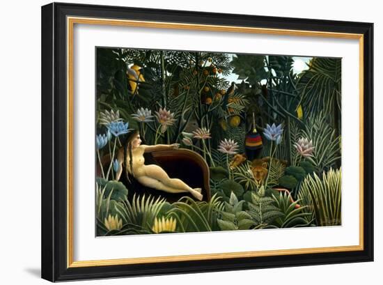 Rousseau: Dream, 1910-Henri Rousseau-Framed Premium Giclee Print