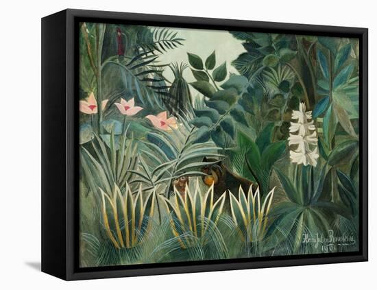 Rousseau's Jungle III-Henri Rousseau-Framed Stretched Canvas