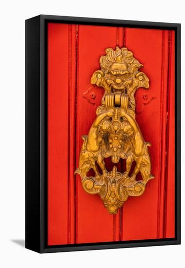 Roussillon door knocker, Provence, France-John Ford-Framed Premier Image Canvas