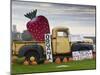 Route 1, Old Pickup Truck at Roadside Fruit Stand, Swanton, Central Coast, California, Usa-Walter Bibikow-Mounted Photographic Print
