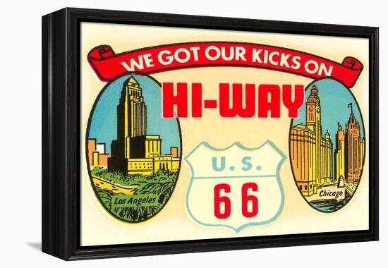 Route 66 Decal-null-Framed Stretched Canvas