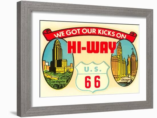 Route 66 Decal-null-Framed Art Print