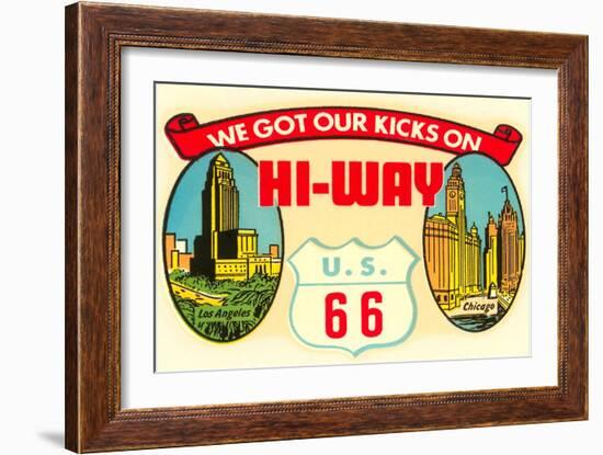 Route 66 Decal-null-Framed Art Print