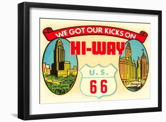 Route 66 Decal-null-Framed Art Print