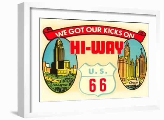 Route 66 Decal-null-Framed Art Print