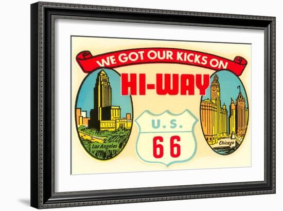 Route 66 Decal-null-Framed Art Print