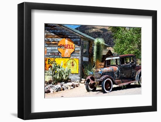 Route 66 - Gas Station - Arizona - United States-Philippe Hugonnard-Framed Photographic Print