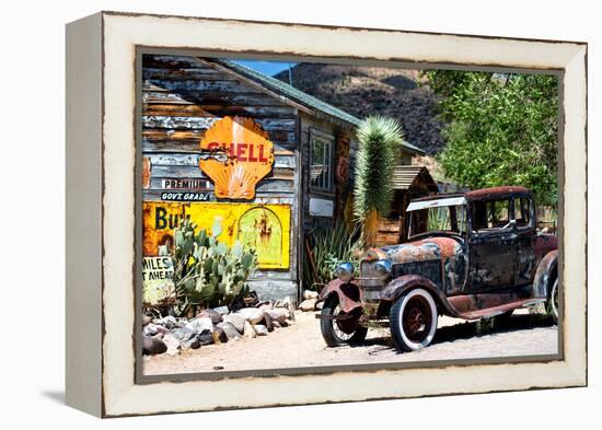 Route 66 - Gas Station - Arizona - United States-Philippe Hugonnard-Framed Premier Image Canvas