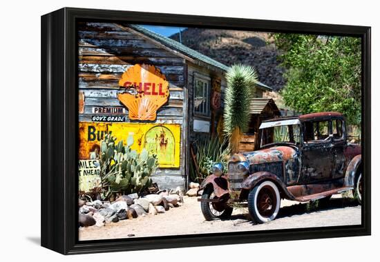 Route 66 - Gas Station - Arizona - United States-Philippe Hugonnard-Framed Premier Image Canvas