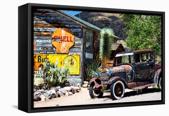 Route 66 - Gas Station - Arizona - United States-Philippe Hugonnard-Framed Premier Image Canvas