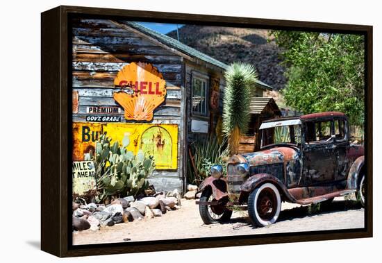 Route 66 - Gas Station - Arizona - United States-Philippe Hugonnard-Framed Premier Image Canvas