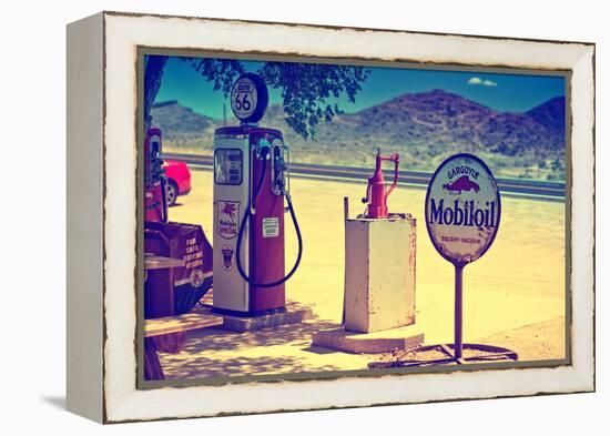 Route 66 - Gas Station - Arizona - United States-Philippe Hugonnard-Framed Premier Image Canvas