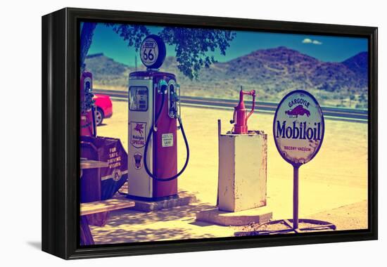 Route 66 - Gas Station - Arizona - United States-Philippe Hugonnard-Framed Premier Image Canvas