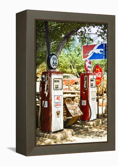 Route 66 - Gas Station - Arizona - United States-Philippe Hugonnard-Framed Premier Image Canvas